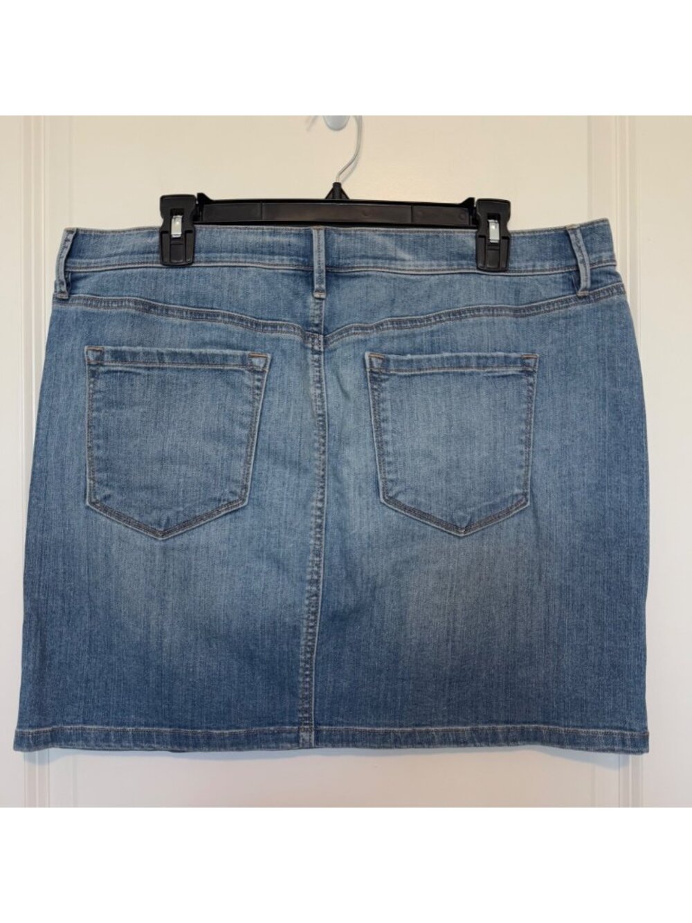 Ann Taylor Loft Womens Blue Denim Mini Skirt Size 32/14 Pockets New